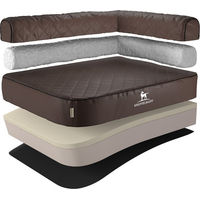 Produktbild von Knuffelwuff Orthopädisches Eck Hundebett Winslow aus Kunstleder Braun XXL
