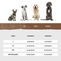 Knuffelwuff Orthopädisches Eck Hundebett Winslow aus Kunstleder XL 100 x 70cm Schwarz mit Lehne Rechts – Bild 1 von 2