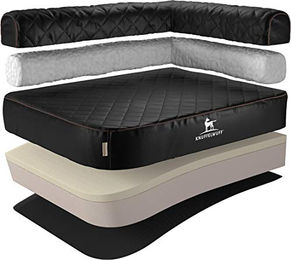 Knuffelwuff Orthopädisches Eck Hundebett Winslow mit Memory Foam Schwarz Größe L - 1 Stk. – Bild 1 von 4