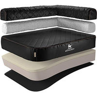 Produktbild von Knuffelwuff Orthopädisches Eck Hundebett Winslow mit Memory Foam Schwarz Größe L - 1 Stk.
