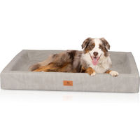 Produktbild von Knuffelwuff orthopädisches Hundebett Austin aus Kunstleder Grau Größe L