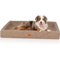 Produktbild von Knuffelwuff orthopädisches Hundebett Austin aus Kunstleder XXL Beige Braun