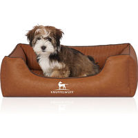 Produktbild von Knuffelwuff Orthopädisches Hundebett Chesapeake aus Kunstleder Größe L in Orange Braun