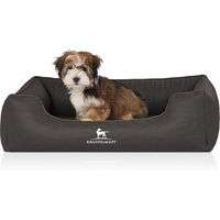 Produktbild von Knuffelwuff Orthopädisches Hundebett Columbia aus Kunstleder Schwarz Größe L