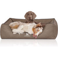 Produktbild von Knuffelwuff Orthopädisches Hundebett Columbia aus Kunstleder XL Stone Clay für große Hunde