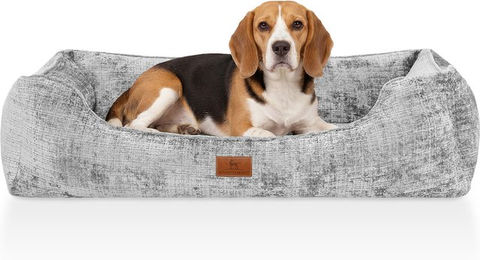 Knuffelwuff orthopädisches Hundebett Cremona mit Memory Foam in Grau – Bild 1 von 1