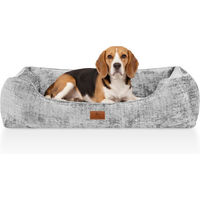 Produktbild von Knuffelwuff orthopädisches Hundebett Cremona mit Memory Foam in Grau