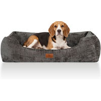 Produktbild von Knuffelwuff orthopädisches Hundebett Cremona mit Memory Foam in Grau