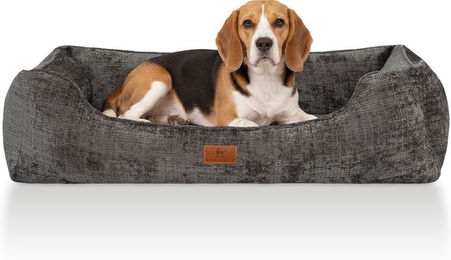Knuffelwuff orthopädisches Hundebett Cremona mit Memory Foam in Grau – Bild 1 von 1