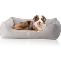 Produktbild von Knuffelwuff orthopädisches Hundebett Jona XL Grau mit Memory Foam für kleine mittelgroße und große Hunde