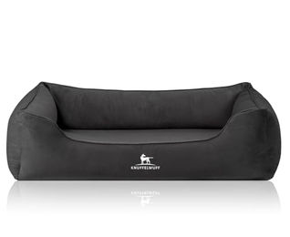 Knuffelwuff orthopädisches Hundebett Jona XL mit Memory Foam in Grau Schwarz – Bild 1 von 3