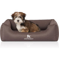 Produktbild von Knuffelwuff Orthopädisches Hundebett Leon aus Velours Graubraun Größe S 70 x 50cm Wasserabweisend
