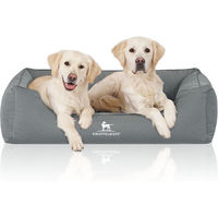 Produktbild von Knuffelwuff Orthopädisches Hundebett Leon aus Velours in Grau - 1 Stk.