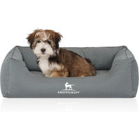 Produktbild von Knuffelwuff Orthopädisches Hundebett Leon aus Velours in Grau