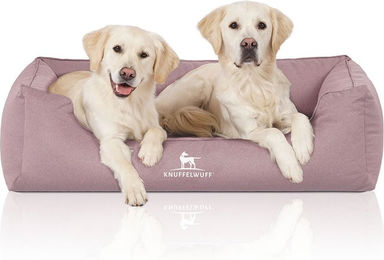 Knuffelwuff Orthopädisches Hundebett Leon aus Velours Rosa XXL – Bild 1 von 5