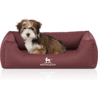 Produktbild von Knuffelwuff Orthopädisches Hundebett Leon aus Velours Rot Größe S 70 x 50cm