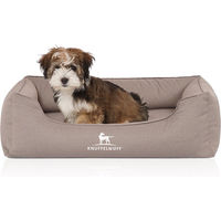 Produktbild von Knuffelwuff Orthopädisches Hundebett Leon aus Velours S 70 x 50cm Beige/Grau
