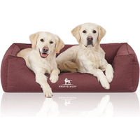 Produktbild von Knuffelwuff Orthopädisches Hundebett Leon aus Velours Wasserabweisend Rot XL
