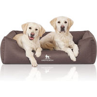 Produktbild von Knuffelwuff Orthopädisches Hundebett Leon aus Velours XL Grau Braun Wasserabweisend