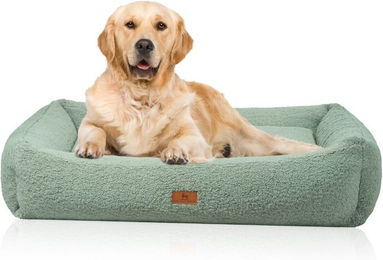 Knuffelwuff orthopädisches Hundebett Matteo XXL mit Memory Foam und Teddyfell-Bezug für alle Altersstufen – Bild 1 von 6
