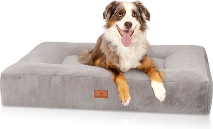 Knuffelwuff orthopädisches Hundebett Midland mit Memory Foam in Grau XL – Bild 1 von 4