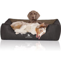 Produktbild von Knuffelwuff Orthopädisches Hundebett Outback aus Kunstleder XL Schwarz/Taupe