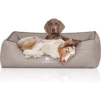 Produktbild von Knuffelwuff Orthopädisches Hundebett Rockland aus Kunstleder für Riesenrassen XXL Grau