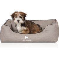 Produktbild von Knuffelwuff Orthopädisches Hundebett Rockland aus Kunstleder Grau Größe L
