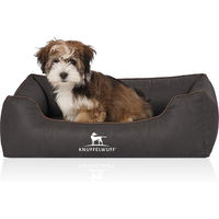 Produktbild von Knuffelwuff Orthopädisches Hundebett Rockland aus Kunstleder Schwarz Größe L