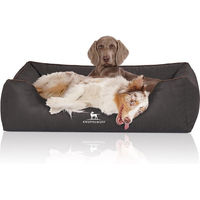Produktbild von Knuffelwuff Orthopädisches Hundebett Rockland aus Kunstleder Schwarz XXL für Riesenrassen - 1 Stk.