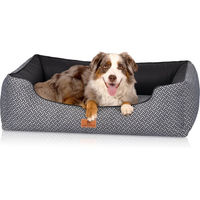 Produktbild von Knuffelwuff orthopädisches Hundebett Sanford mit Memory Foam Schwarz Grau M-L 85 x 63cm