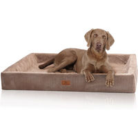 Produktbild von Knuffelwuff orthopädisches Hundebett Santiago aus Cord in Braun Größe L