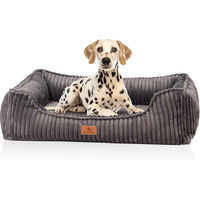 Produktbild von Knuffelwuff orthopädisches Hundebett Sedona aus Breitcord XL Grau für Gelenke und Allergiker