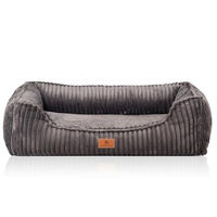 Produktbild von Knuffelwuff orthopädisches Hundebett Sedona aus Cord in Grau Größe S