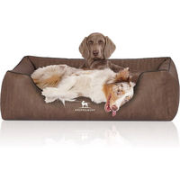 Produktbild von Knuffelwuff Orthopädisches Hundebett Tampa aus Kunstleder Braun XXL
