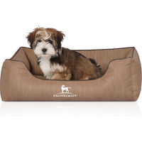 Produktbild von Knuffelwuff Orthopädisches Hundebett Tampa aus Kunstleder Größe L in Braun/Beige