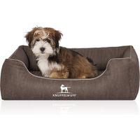 Produktbild von Knuffelwuff Orthopädisches Hundebett Tampa aus Kunstleder in Braun und Grau Größe L