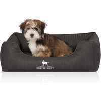Produktbild von Knuffelwuff Orthopädisches Hundebett Tampa aus Kunstleder Schwarz S