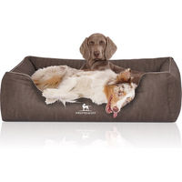 Produktbild von Knuffelwuff Orthopädisches Hundebett Tampa aus Kunstleder XL Braungrau