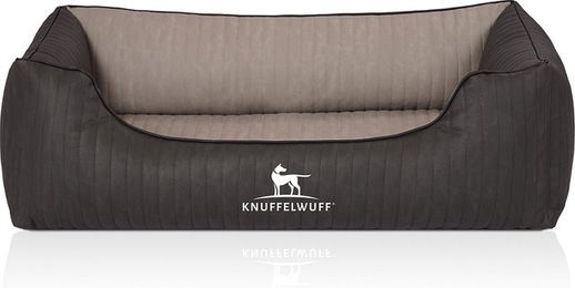 Knuffelwuff Outback Orthopädisches Hundebett aus Kunstleder Schwarz/Grau Größe L – Bild 1 von 8