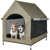 Produktbild von Knuffelwuff Outdoor Hundehütte für mittlere Hunde mit wasserabweisendem Oxford-Gewebe in Beige