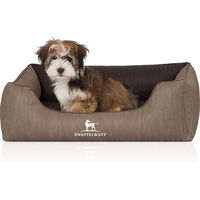 Produktbild von Knuffelwuff Outlander Orthopädisches Hundebett aus Kunstleder in Braun Grösse L