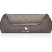 Produktbild von Knuffelwuff Outlander Orthopädisches Hundebett aus Kunstleder in Grau Größe L