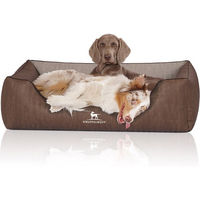 Produktbild von Knuffelwuff Outlander Orthopädisches Hundebett aus Kunstleder XL Braun Grau