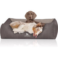 Produktbild von Knuffelwuff Outlander Orthopädisches Hundebett aus Kunstleder XL Grau - 1 Stk.