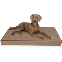 Produktbild von Knuffelwuff Palomino orthopädische Hundematte aus Kunstleder Beige Braun Größe L