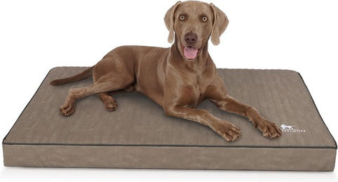 Knuffelwuff Palomino orthopädische Hundematte aus Kunstleder XXL für Riesenrassen Stone Clay – Bild 1 von 6