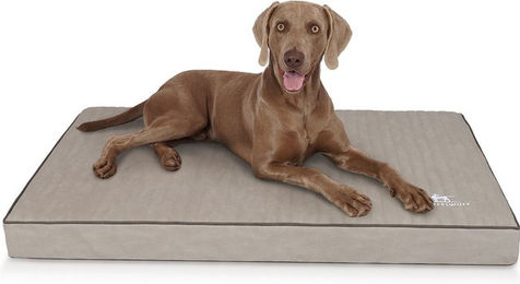 Knuffelwuff Palomino orthopädische Hundematte aus Kunstleder XXL Grau – Bild 1 von 4
