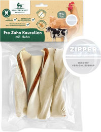Knuffelwuff Pro Zahn Kaurolle Zahnpflege-Snack für Hunde aus Rind und Huhn getreidefrei 60g - 4 x 60 g – Bild 1 von 3