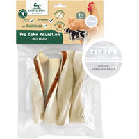 Produktbild von Knuffelwuff Pro Zahn Kaurolle Zahnpflege-Snack für Hunde aus Rind und Huhn getreidefrei 60g - 4 x 60 g